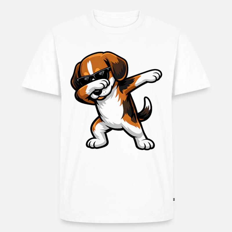 Dapping Beagle - T-shirt Premium bio Homme - blanc