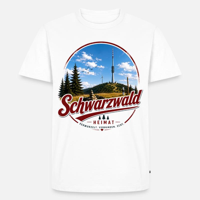 Schwarzwald Heimat Layout - Männer Premium Bio T-Shirt - Weiß