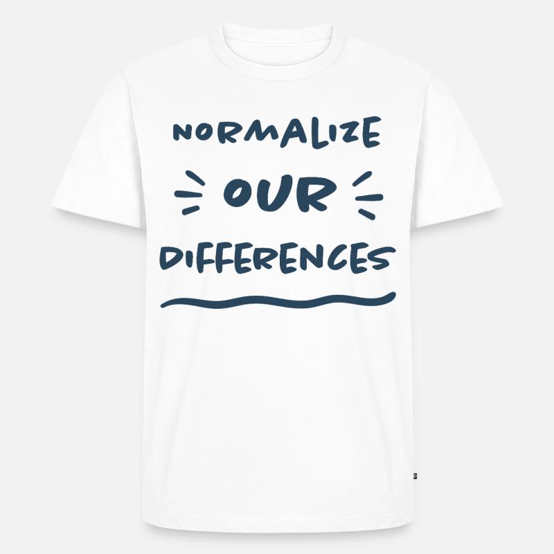Normalize our Differences - Inclusion - Men's Premium Organic T-Shirt - white