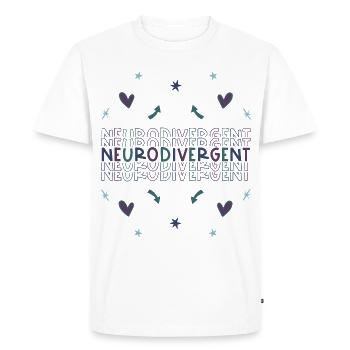 Neurodivergent - Autisme TDAH Autisme TDAH - T-shirt Premium bio Homme - blanc - Devant - Nico (187cm)