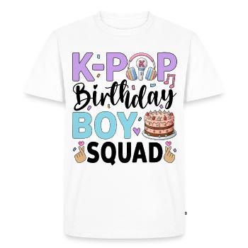 Équipe des garçons d’anniversaire K-Pop - T-shirt Premium bio Homme - blanc - Devant - Nico (187cm)