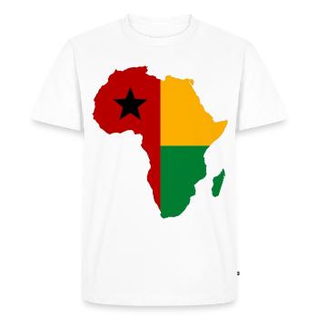Guinée Bissau_Flagge_Afrika_used - T-shirt Premium bio Homme - blanc - Devant - Nico (187cm)