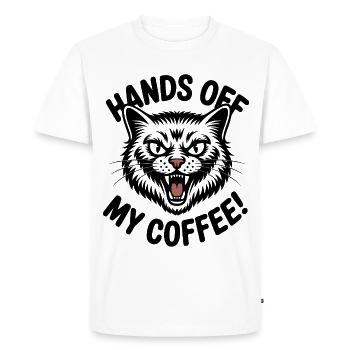 Le café est à moi - T-shirt Premium bio Homme - blanc - Devant - Nico (187cm)