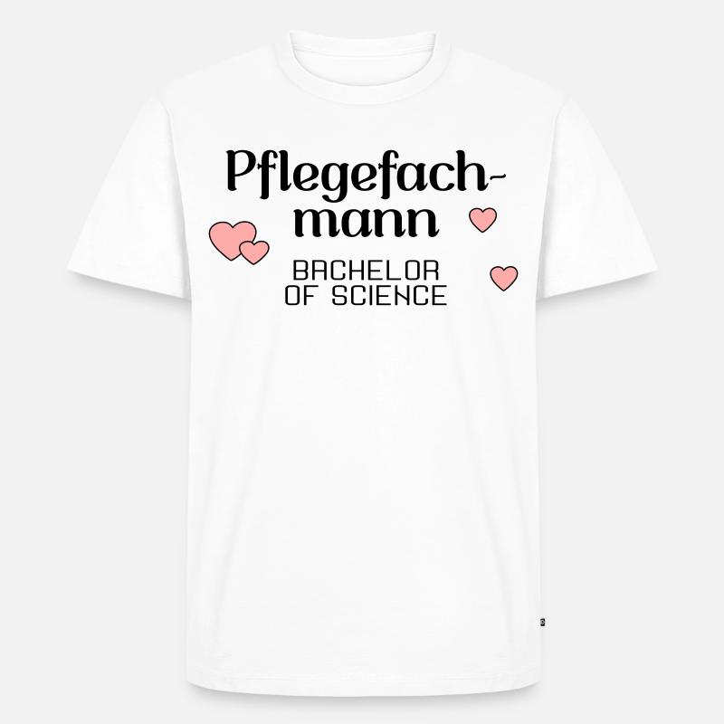 Pflegefachmann Studium Abschluss - Männer Premium Bio T-Shirt - Weiß