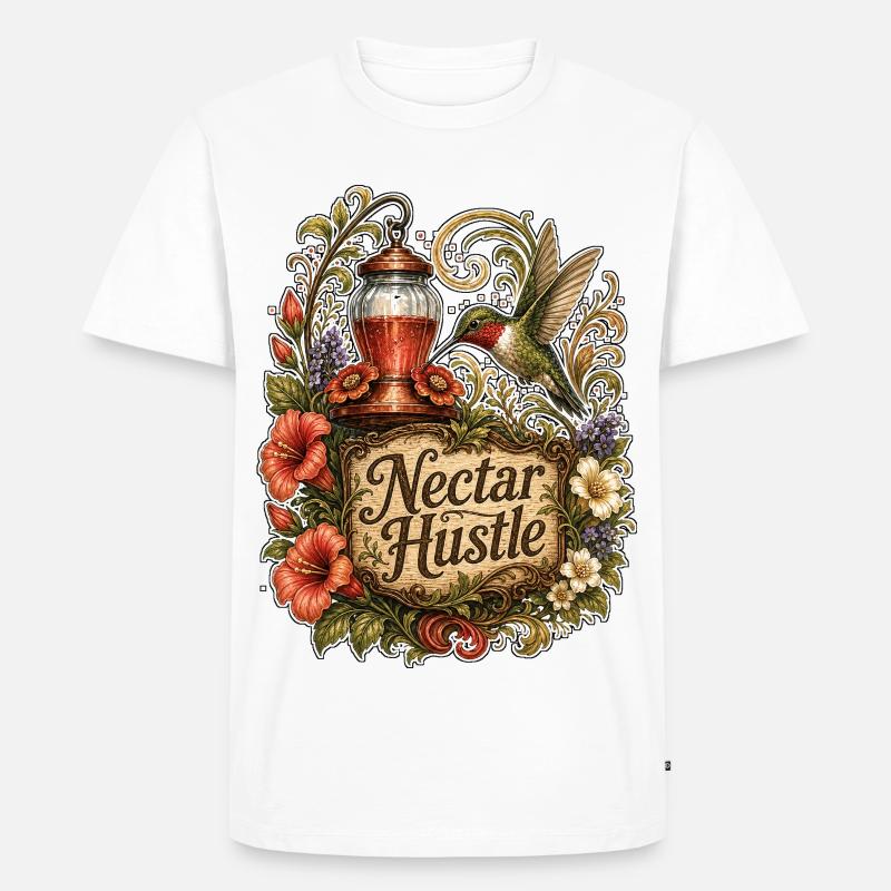 Nectar Hustle - Männer Premium Bio T-Shirt - Weiß