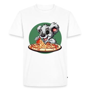 Dessin animé Pizza Dog : Aventure du fromage - T-shirt Premium bio Homme - blanc - Devant - Nico (187cm)