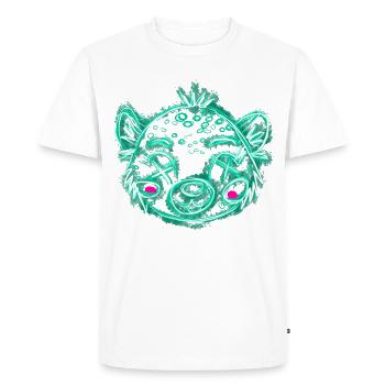 Dead Leo Green - Men's Premium Organic T-Shirt - white - Front - Nico (187cm)