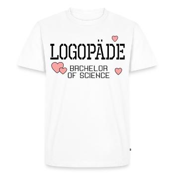 Orthophoniste Licence en orthophonie - T-shirt Premium bio Homme - blanc - Devant - Nico (187cm)