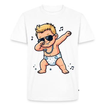 Bébé mignon – Garçon blond - T-shirt Premium bio Homme - blanc - Devant - Nico (187cm)