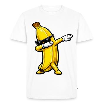 Tabbing de banane - T-shirt Premium bio Homme - blanc - Devant - Nico (187cm)