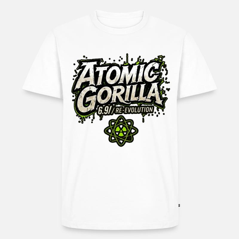 Atomic Gorilla Re-Evolution - Men's Premium Organic T-Shirt - white