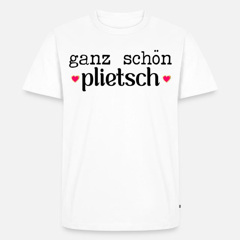 Hamburg Komplimente Plietsch - Männer Premium Bio T-Shirt - Weiß