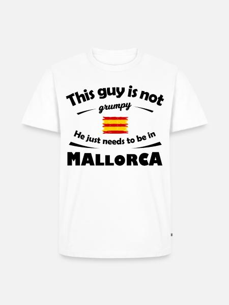 Brushed Spanish Mallorca Flag Stripes - Men's Premium Organic T-Shirt - white