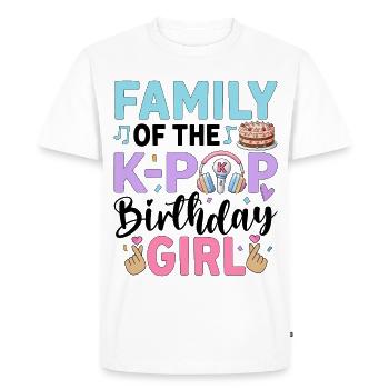 Famille de la fille d’anniversaire de la K-Pop - T-shirt Premium bio Homme - blanc - Devant - Nico (187cm)