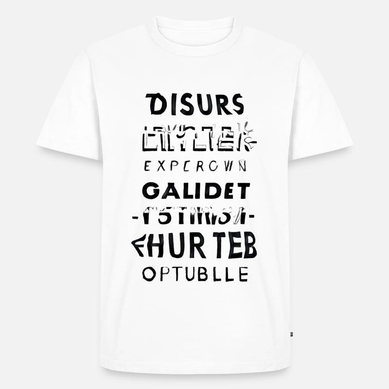 Cascade de texte buggé - T-shirt Premium bio Homme - blanc