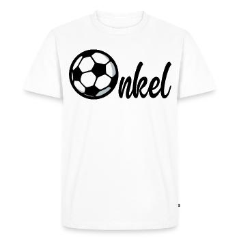 Football Brother Uncle - Men's Premium Organic T-Shirt - white - Front - Nico (187cm)