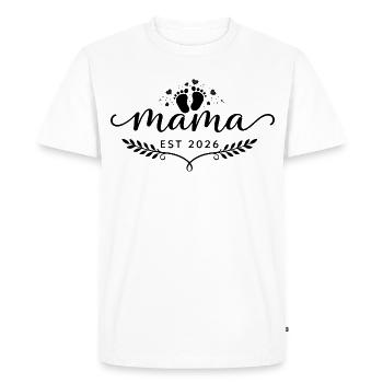Mom Heart and Stars | Minimalist Mom Gift - Men's Premium Organic T-Shirt - white - Front - Nico (187cm)