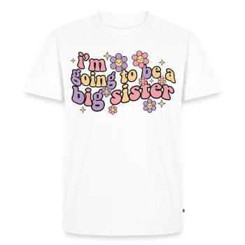 Révélation du sexe Je vais devenir une grande sœur Maman Papa - T-shirt Premium bio Homme - blanc - Devant - Nico (187cm)