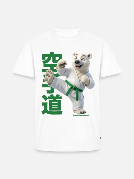 Karate Eisbär - Männer Premium Bio T-Shirt - Weiß