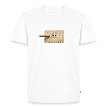 We Are Different Cassette Retro - Men's Premium Organic T-Shirt - white - Front - Nico (187cm)