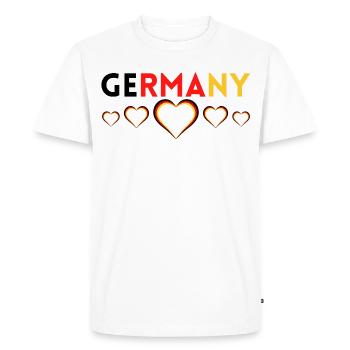 Germany German Football Soccer Ball Travel Retro - T-shirt Premium bio Homme - blanc - Devant - Nico (187cm)