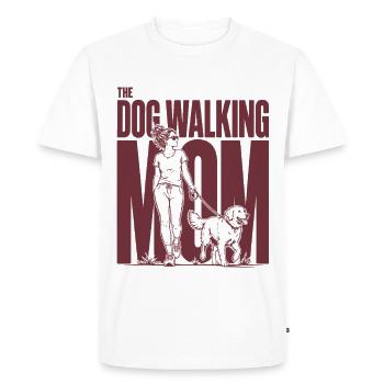 Dog Walking Mom Hunde Mama Shirt - Men's Premium Organic T-Shirt - white - Front - Nico (187cm)