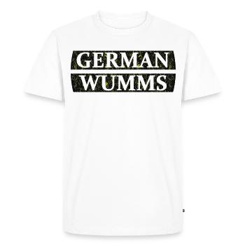 German Wumms - Men's Premium Organic T-Shirt - white - Front - Nico (187cm)