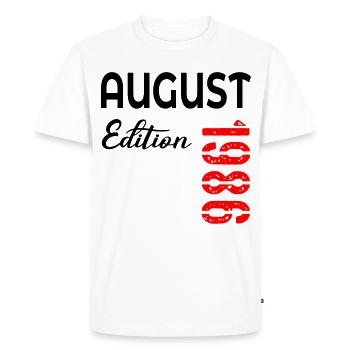 40th Birthday August 1986 - Men's Premium Organic T-Shirt - white - Front - Nico (187cm)