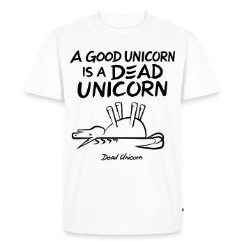 Une bonne licorne est une licorne morte - T-shirt Premium bio Homme - blanc - Devant - Nico (187cm)