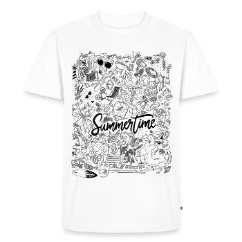 Summertime - Men's Premium Organic T-Shirt - white - Front - Nico (187cm)
