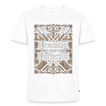 Cabinet Maker Precision Over Perfection Woodworker - Men's Premium Organic T-Shirt - white - Front - Nico (187cm)