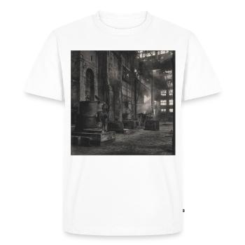 Lost Places Factory Retro Ravens Animal Crime Ruin - Men's Premium Organic T-Shirt - white - Front - Nico (187cm)