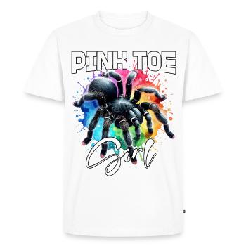 Pinktoe Rosafuss Tarantula Girl - Men's Premium Organic T-Shirt - white - Front - Nico (187cm)