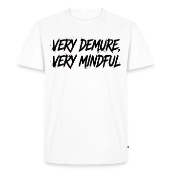 Très réservé, très attentif. - T-shirt Premium bio Homme - blanc - Devant - Nico (187cm)