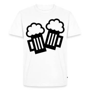 2 Icônes Toast - T-shirt Premium bio Homme - blanc - Devant - Nico (187cm)