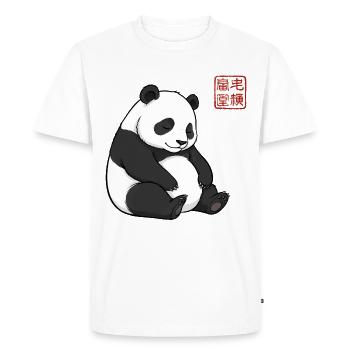 Panda endormi Cadeau adorable d’animaux paresseux - T-shirt Premium bio Homme - blanc - Devant - Nico (187cm)