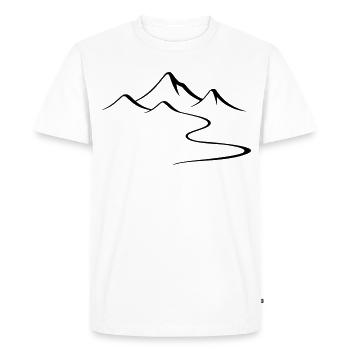 Mountains Outline Silhouette - Men's Premium Organic T-Shirt - white - Front - Nico (187cm)