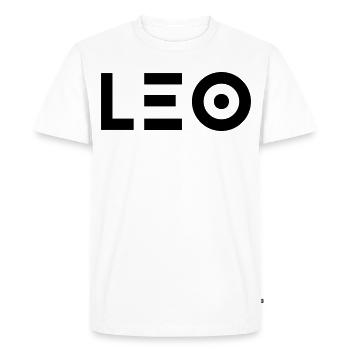 Prénom Leo - T-shirt Premium bio Homme - blanc - Devant - Nico (187cm)