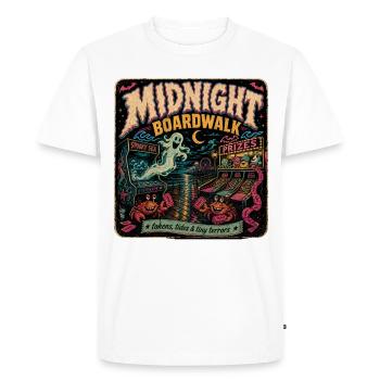 T-shirt rétro Halloween Gamer de Midnight Boardwalk - T-shirt Premium bio Homme - blanc - Devant - Nico (187cm)