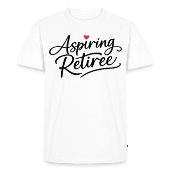 Aspirant retraité - T-shirt Premium bio Homme - blanc - Devant - Nico (187cm)