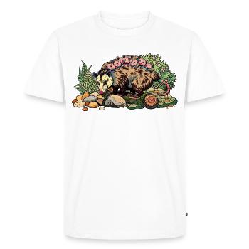Maman opossum avec sa progéniture - T-shirt Premium bio Homme - blanc - Devant - Nico (187cm)