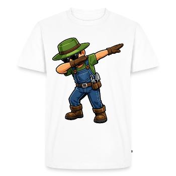 Jardinier en dab - T-shirt Premium bio Homme - blanc - Devant - Nico (187cm)