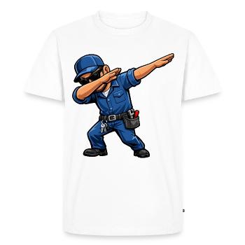 Gardien de toilette - T-shirt Premium bio Homme - blanc - Devant - Nico (187cm)