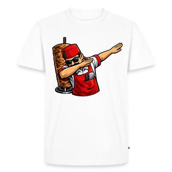 Vendeur de kebab turc à tamponner - T-shirt Premium bio Homme - blanc - Devant - Nico (187cm)