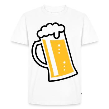Maßkrug (bière / mug à bière / verre à bière / R /\/ 2C) - T-shirt Premium bio Homme - blanc - Devant - Nico (187cm)