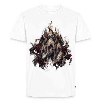 Cathédrale gothique florale - T-shirt Premium bio Homme - blanc - Devant - Nico (187cm)