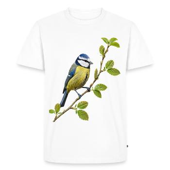 Blue - Men's Premium Organic T-Shirt - white - Front - Nico (187cm)