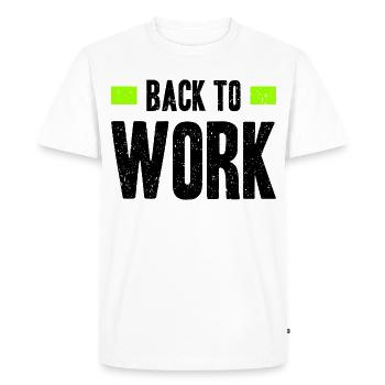 Neon Lime Geometric Burst - Men's Premium Organic T-Shirt - white - Front - Nico (187cm)