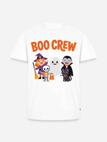 Boo Crew Halloween-Freunde - Männer Premium Bio T-Shirt - Weiß