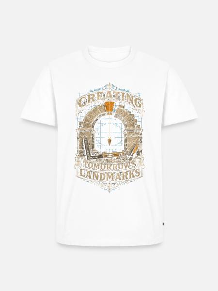 Steinmetz Steinmetzhandwerk - Männer Premium Bio T-Shirt - Weiß
